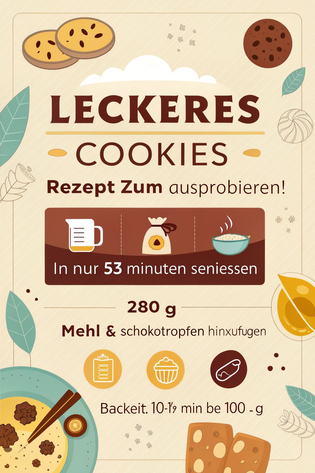 Leckeres Cookies Rezept zum Ausprobieren!