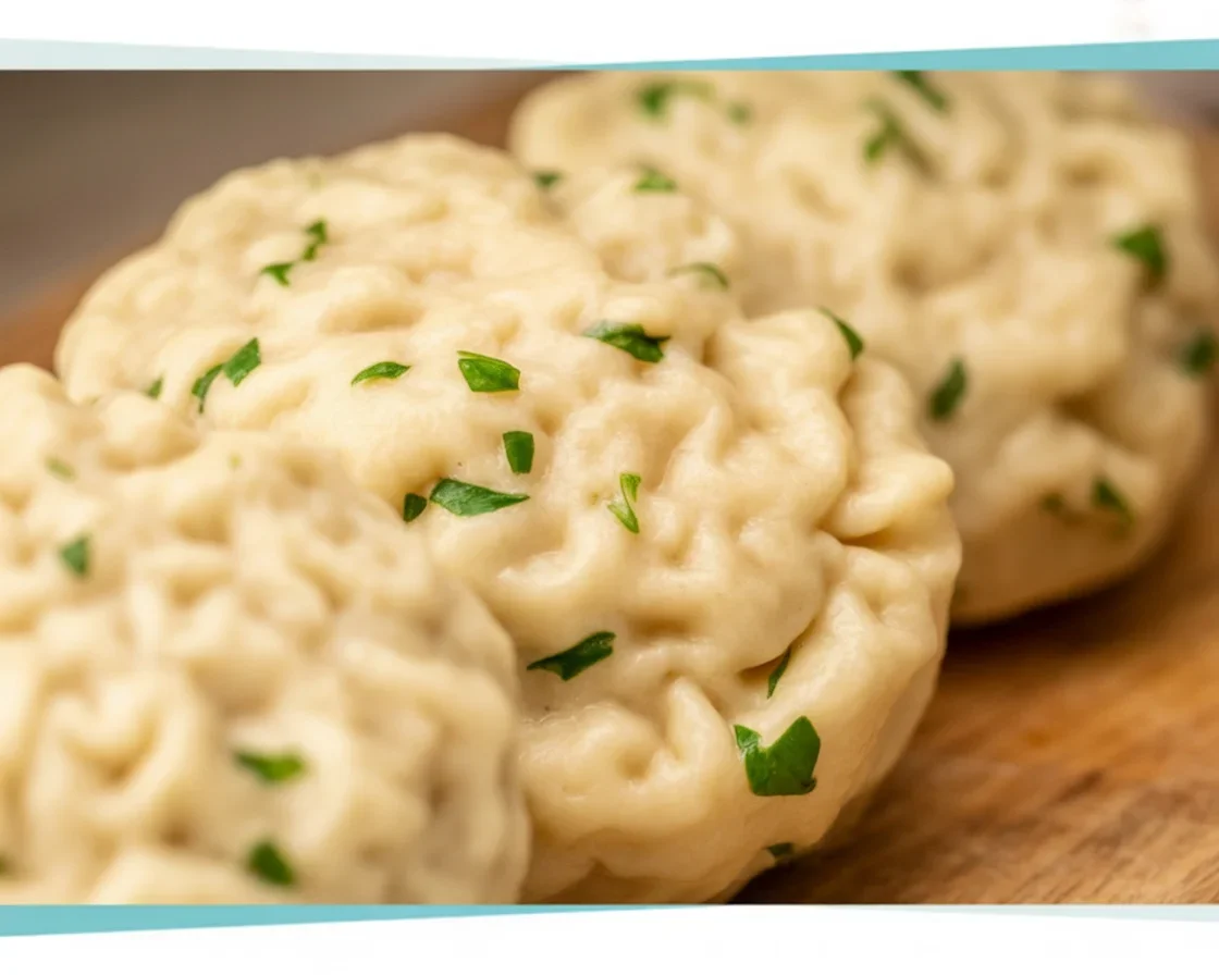 Bayerische Semmelknödel mit Kräutern, frisch zubereitet nach traditionellem Rezept.