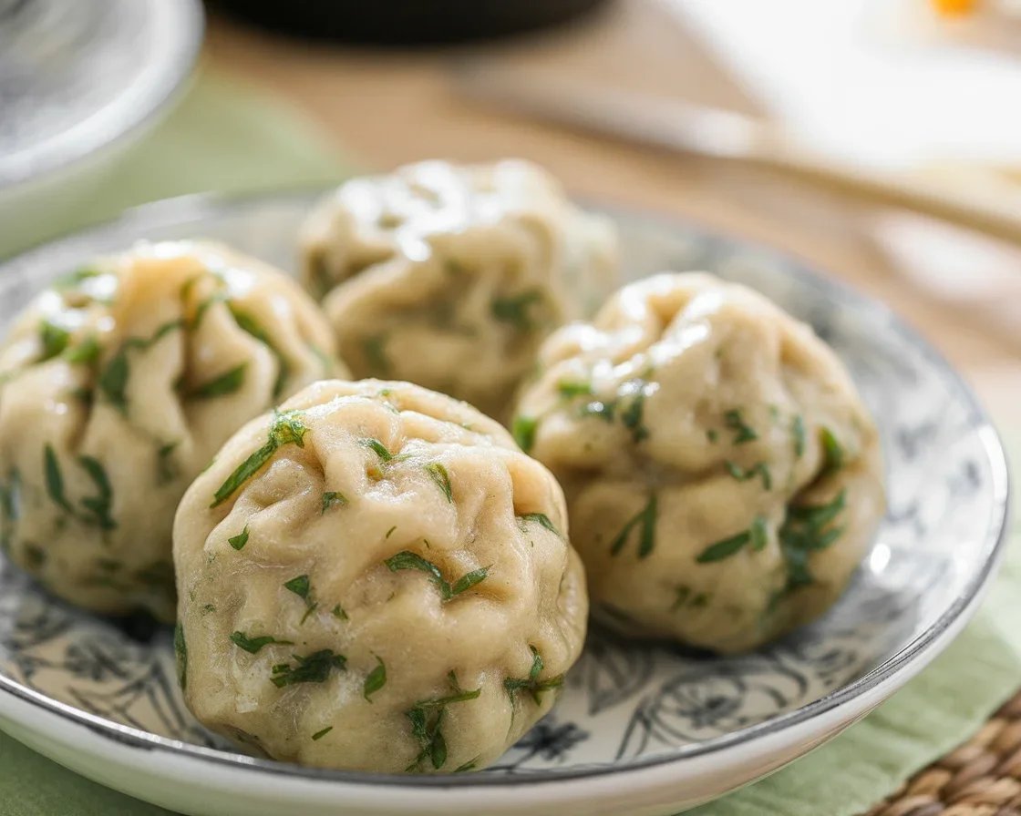Klassische Semmelknödel nach traditionellem Rezept mit alten Brötchen