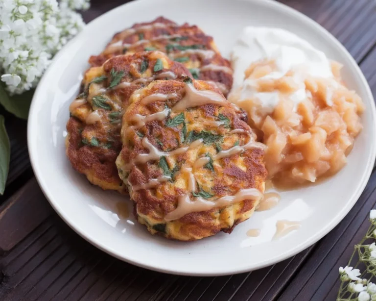 Vegane glutenfreie Pfannkuchen mit frischen Früchten und gesunden Zutaten.