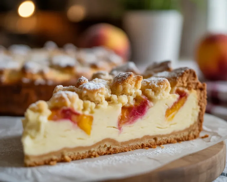 Quark Streuselkuchen vom Blech mit Mandarinen, einfaches Rezept, fruchtig und cremig.