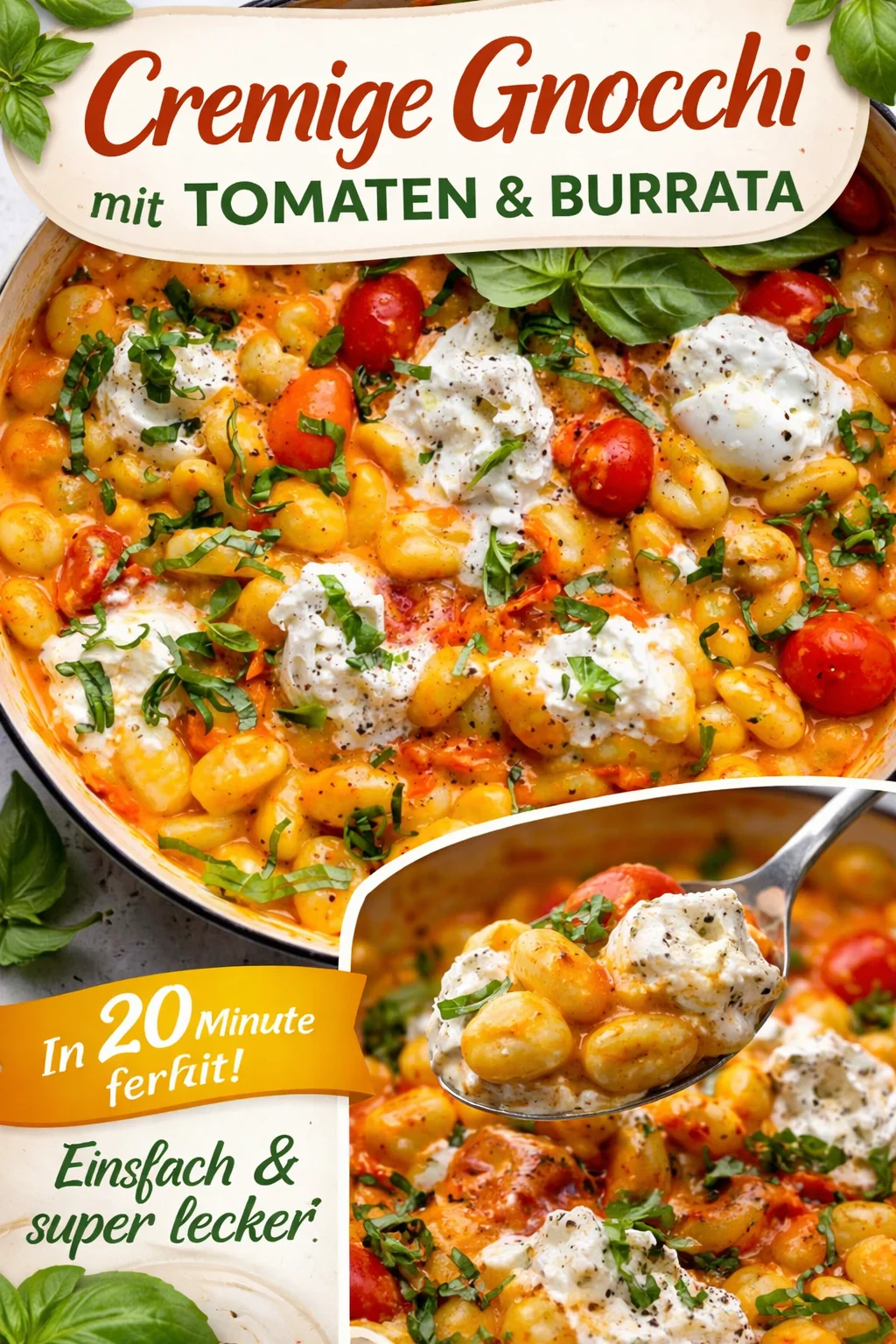 30 Minuten cremige Tomaten-Gnocchi