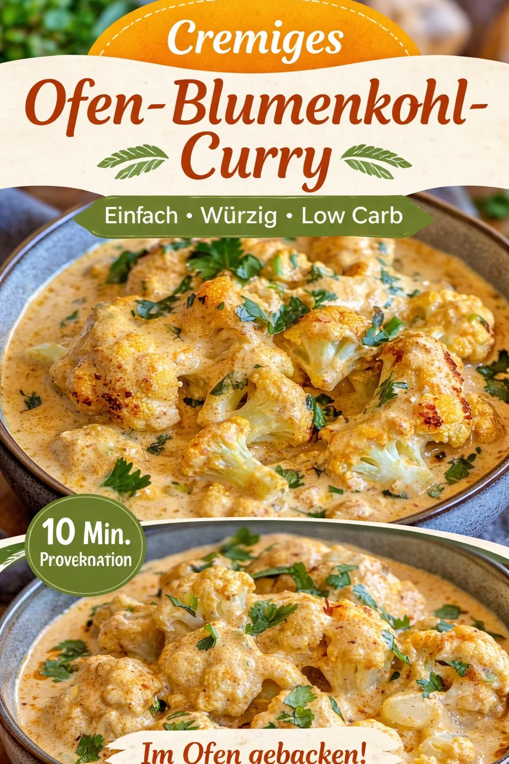 Cremiger Blumenkohl-Curry aus dem Backofen