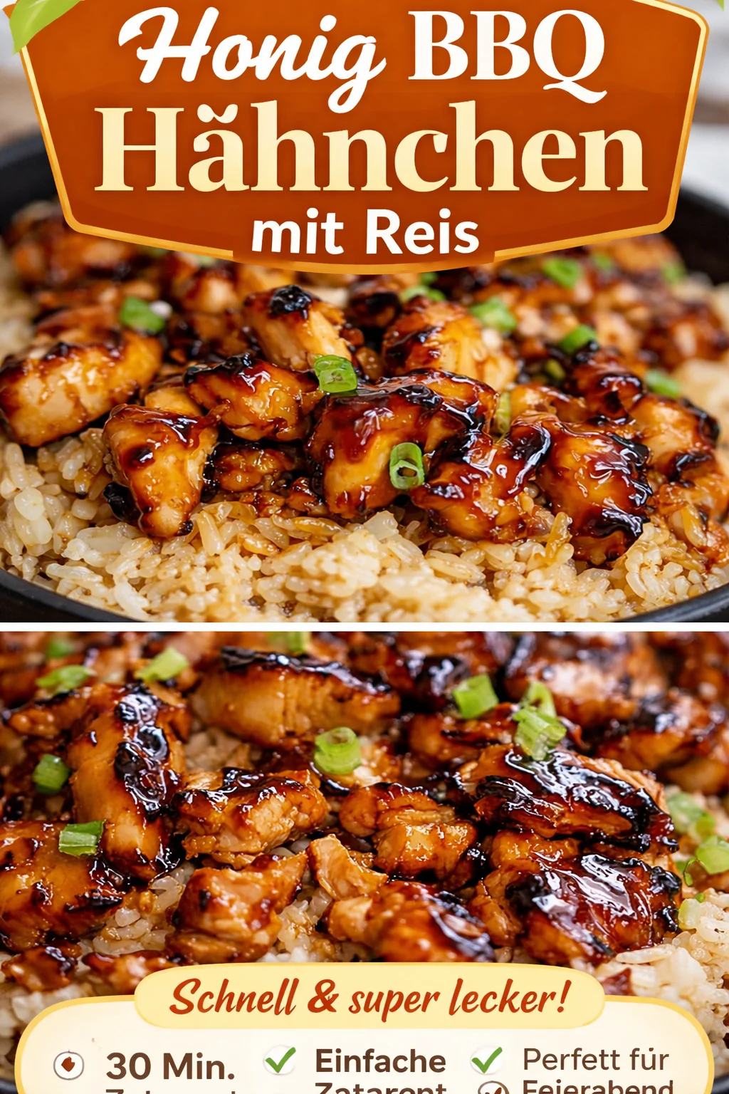 Honig BBQ Hähnchenreis