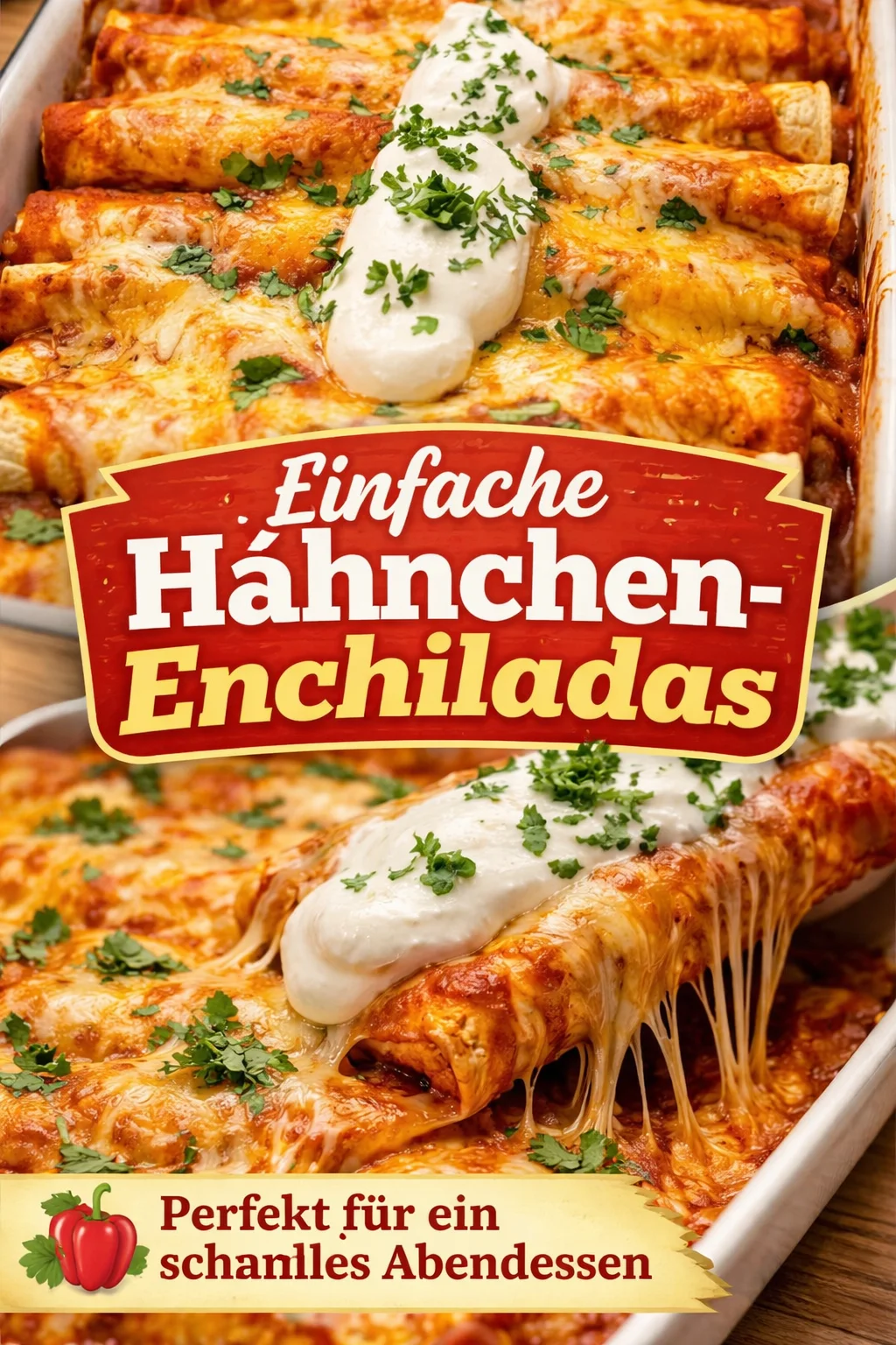 Leckere Hühnchen-Enchiladas