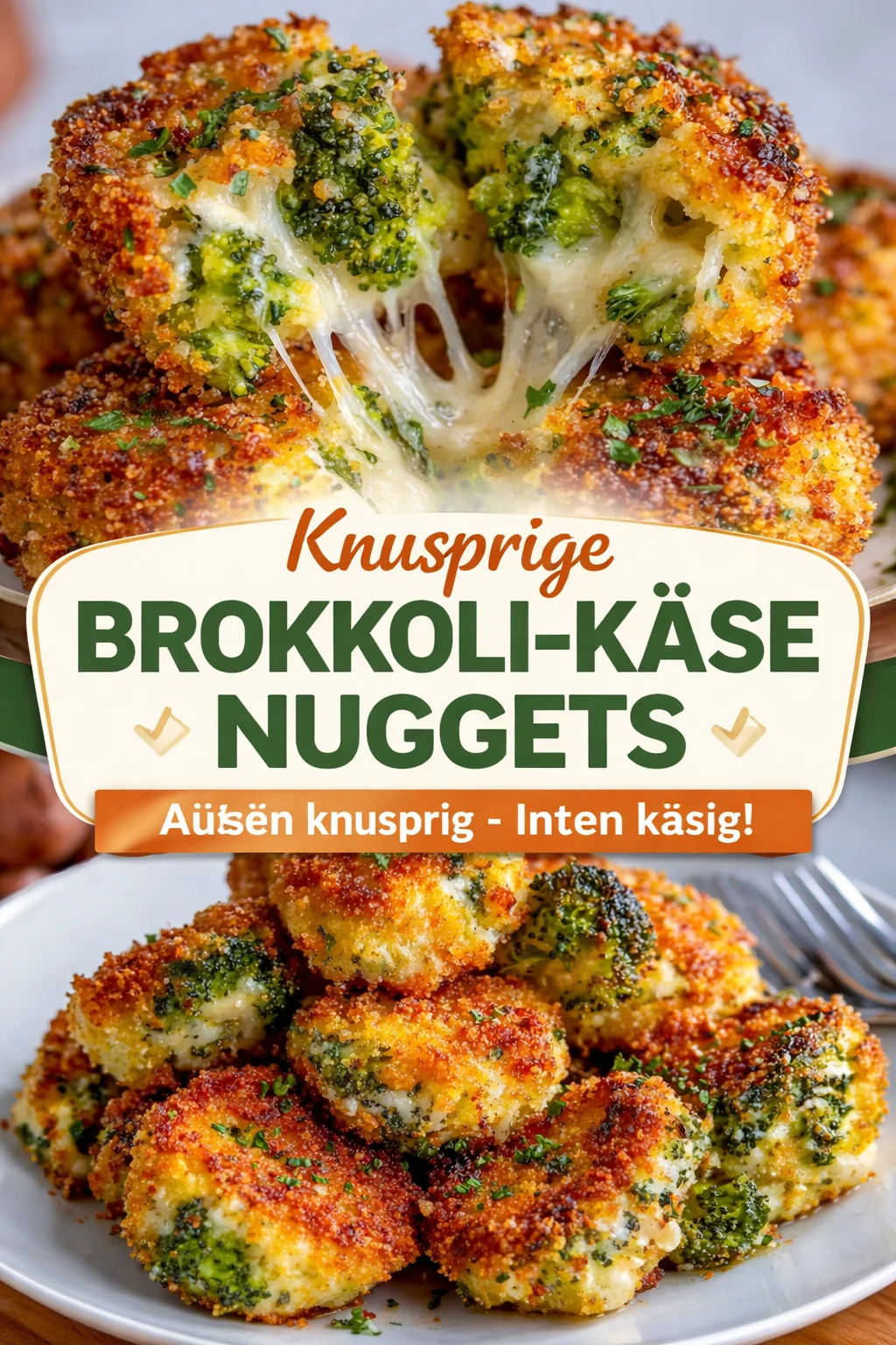 Knusprige Brokkoli-Käse-Nuggets