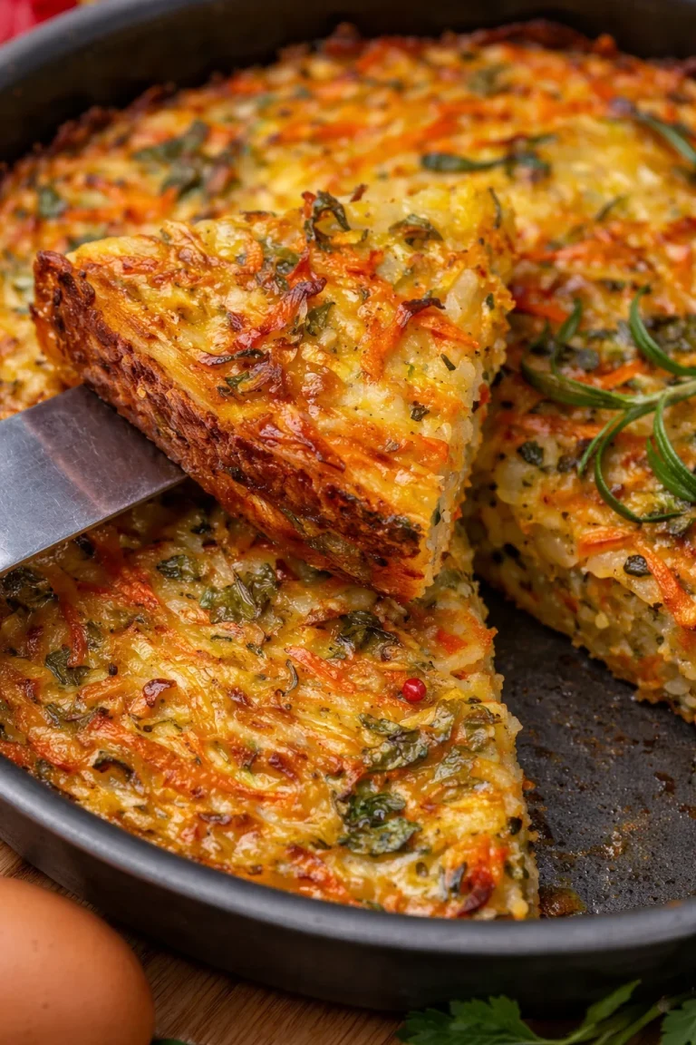 Leckere Kugel, ein traditioneller Kartoffelauflauf, serviert auf einem Teller.