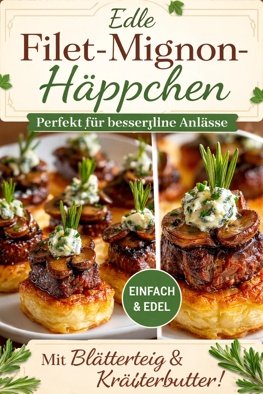 Mini Rinderfilet Wellington Bites Rezept