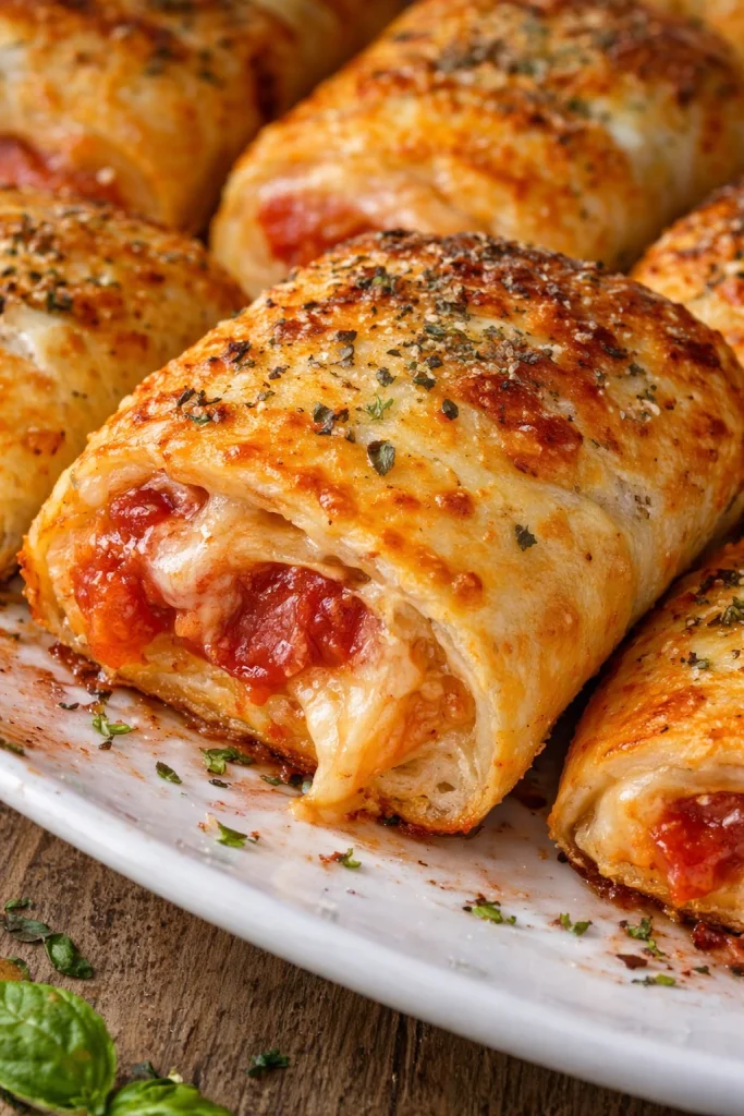 Pizza Rolls aus der Heißluftfritteuse, knusprig und lecker zubereitet