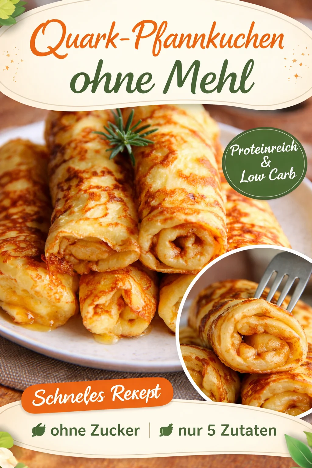 Quark-Pfannkuchen ohne Mehl: So gesund und lecker!