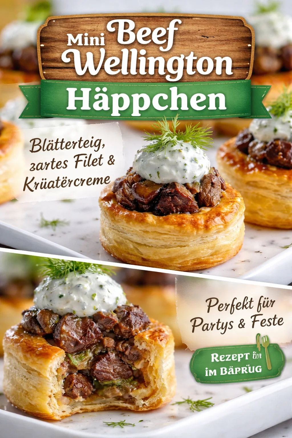 Rinderfilet Wellington Häppchen