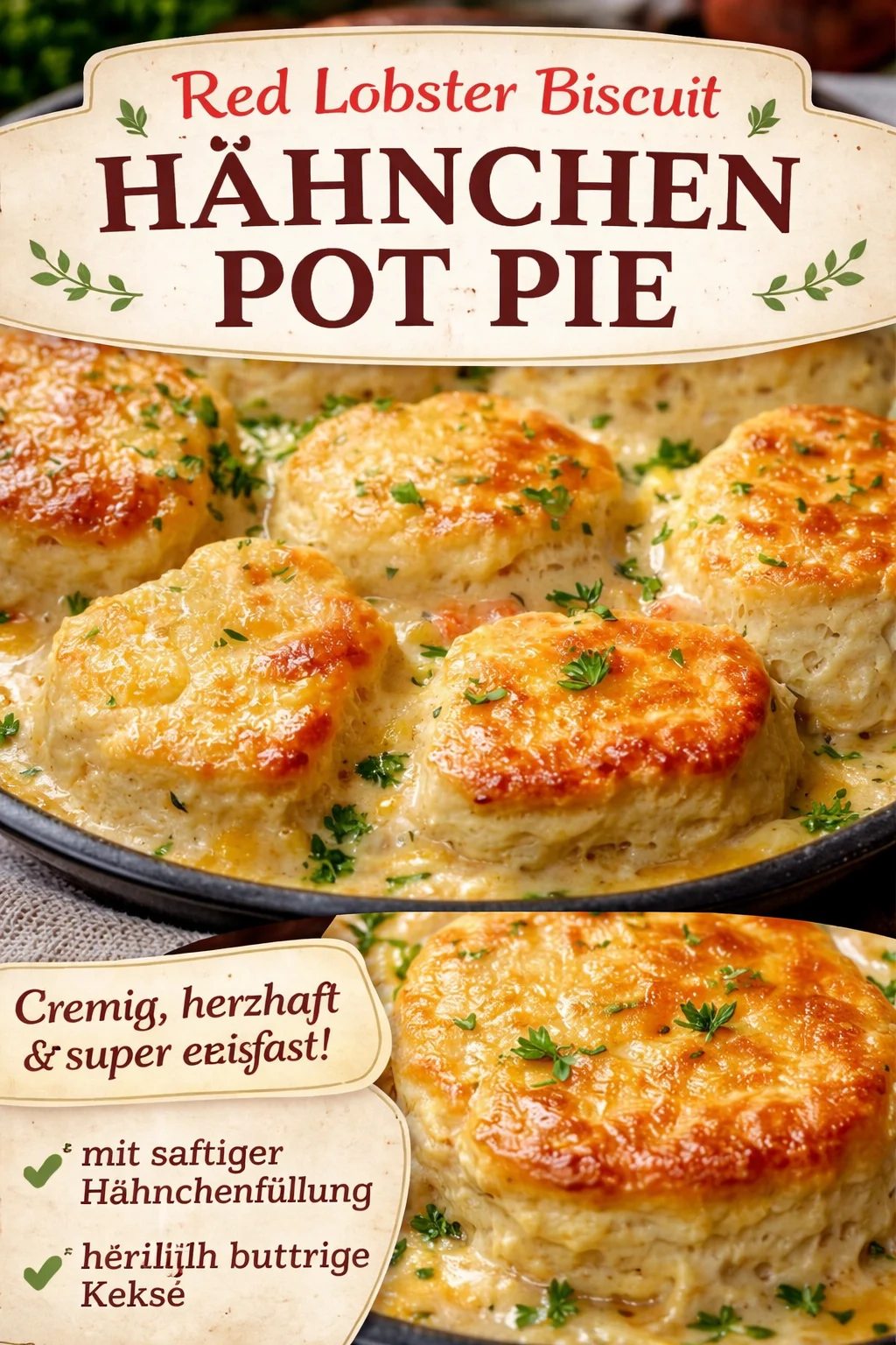 Roter Hummer Keks Hähnchen-Pastete