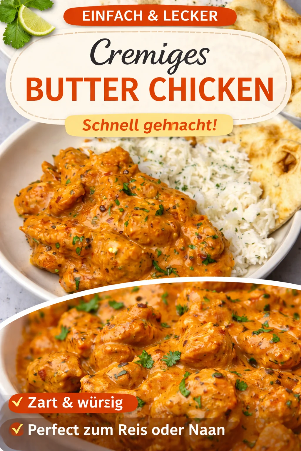 Schnelles & einfaches Rezept für hausgemachtes Butterhähnchen