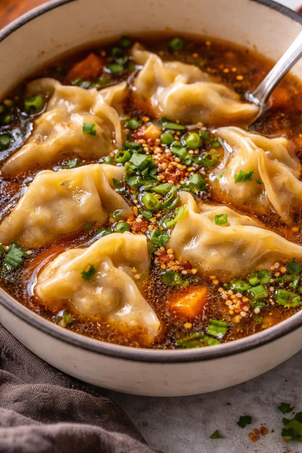 Topfaufkleber für die perfekte Suppe in der Küche
