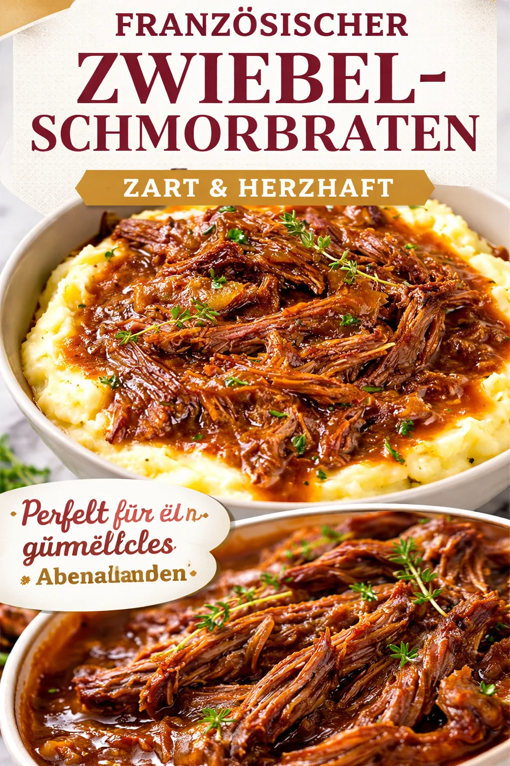 Tröstlicher Französischer Zwiebel-Rinderbraten - theamazingfood