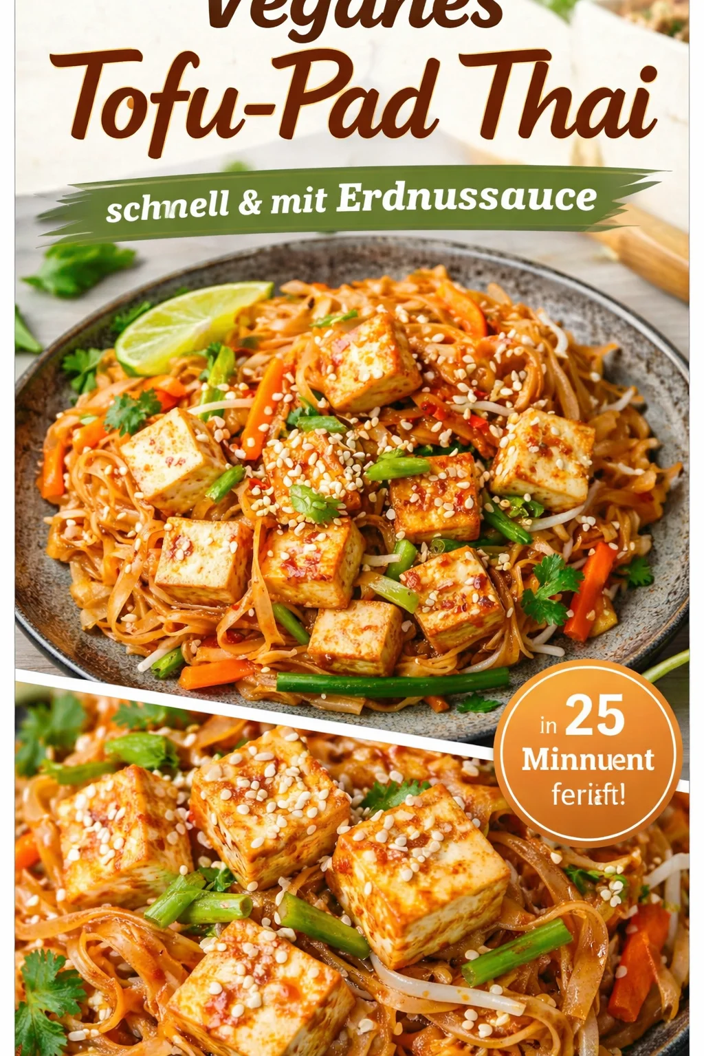 Veganes Pad Thai mit Tofu