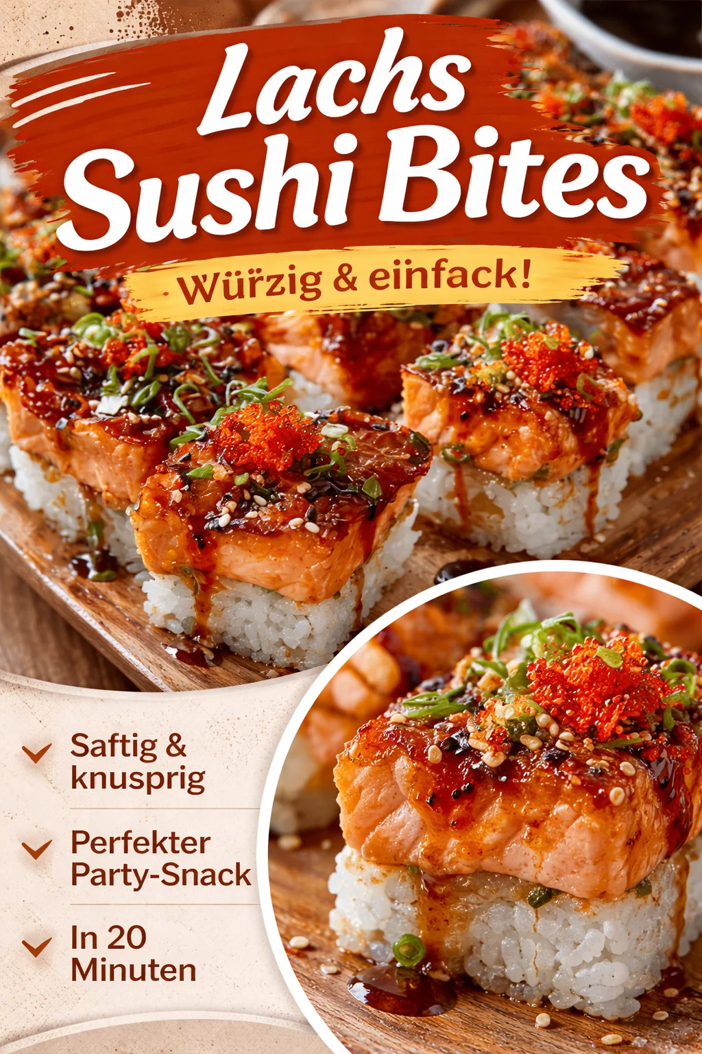 Würziger Lachs Sushi-Auflauf Rezept