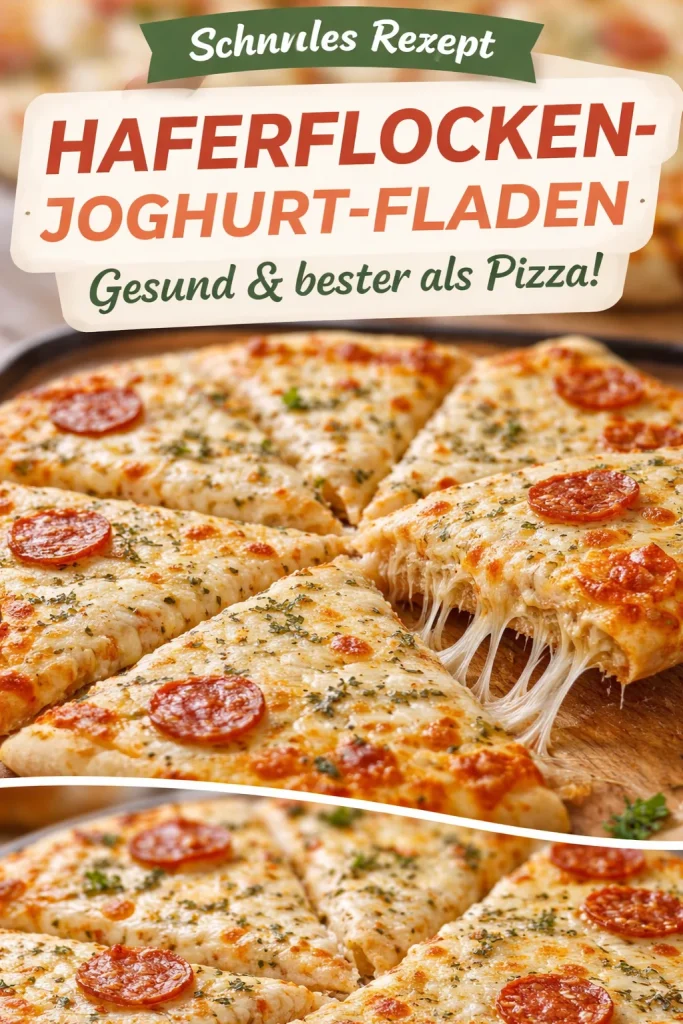 Leckere und gesunde Fladenpizza mit frischen Zutaten auf einem Holzbrett angerichtet.