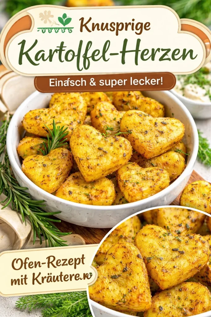 Kartoffelherzen mit Rosenkohl und Steak