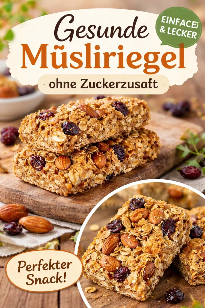 Leckere Mandelriegel auf einem rustikalen Holzbrett