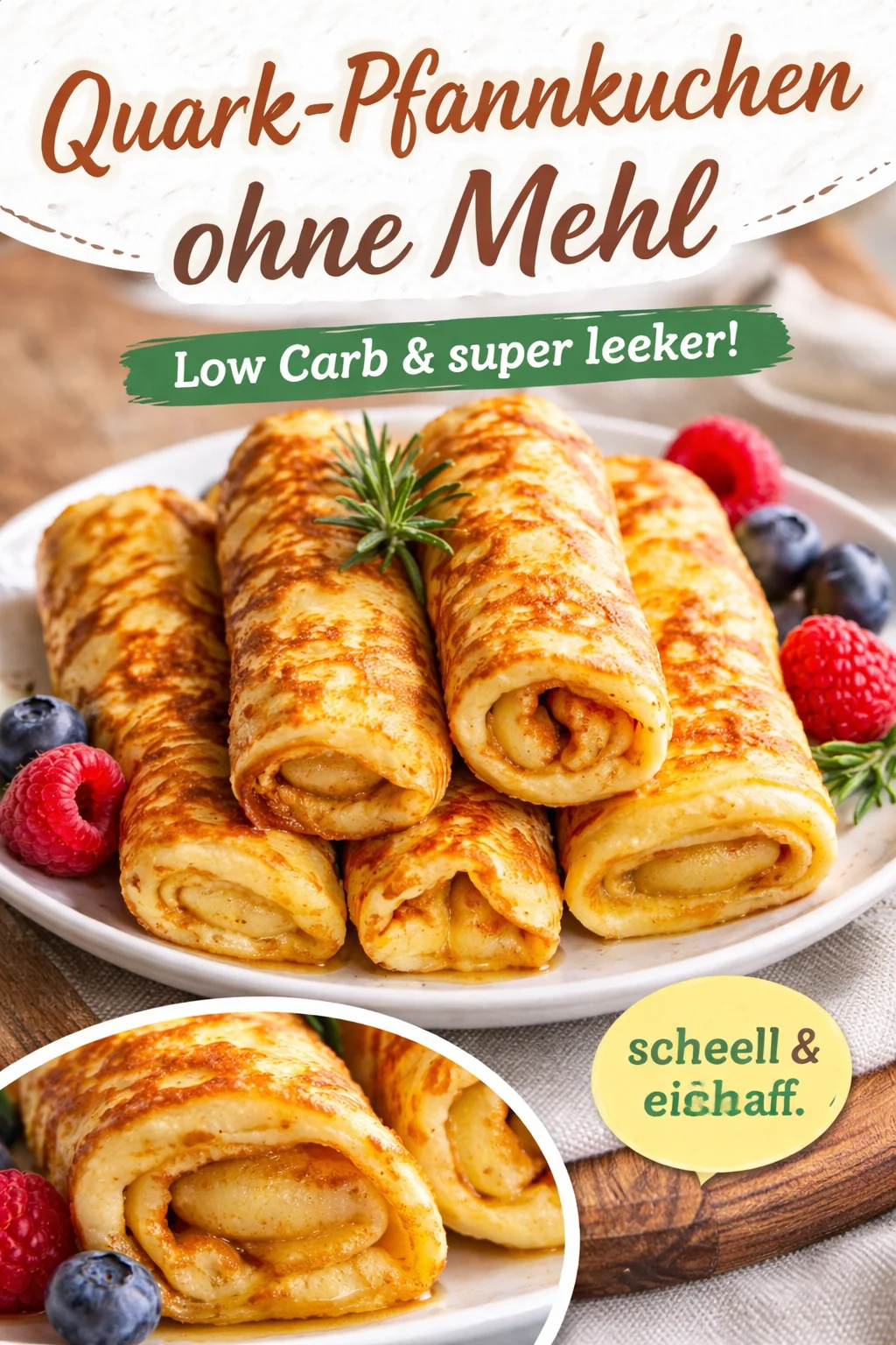 Quark-Pfannkuchen ohne Mehl: So gesund und lecker!