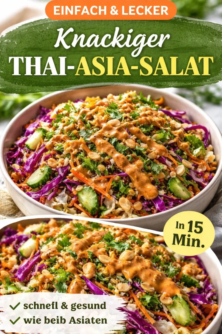 Thai Crunch Salat mit Erdnuss-Ingwer-Sauce als CPK Nachbildung