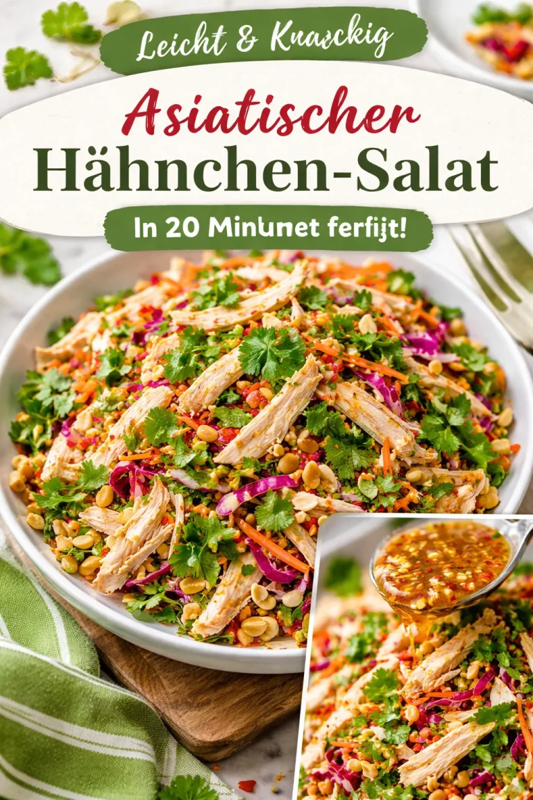 Vietnamesischer Hähnchensalat mit frischem Gemüse und zartem Hähnchenfleisch