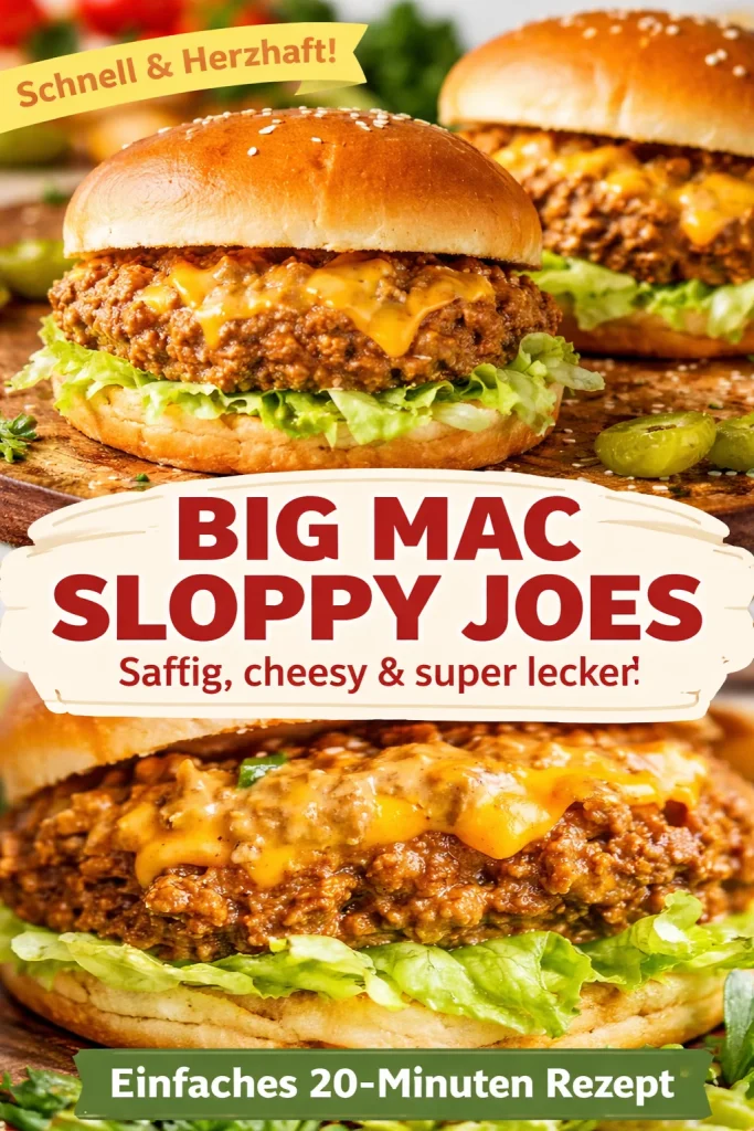 Big Mac Sloppy Joes - leckere Burger-ähnliche Sloppy Joes für ein schnelles Abendessen