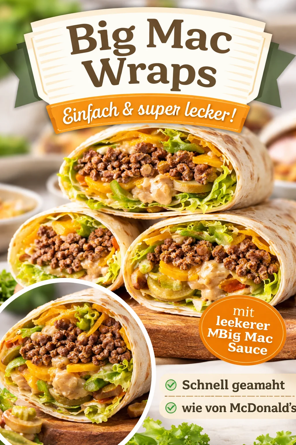 Big Mac Wraps with special sauce – Delicious and easy!