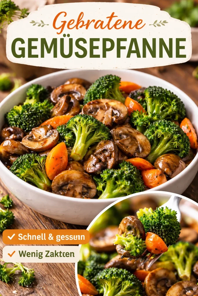 Blitzpfanne mit Champignons und frischen Zutaten