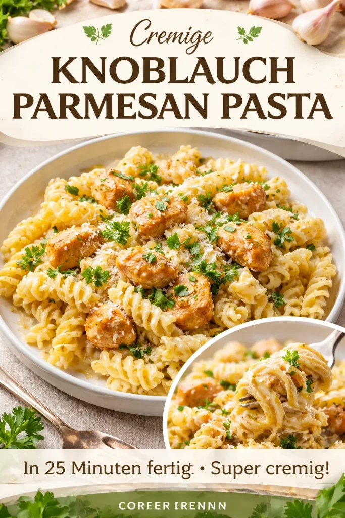 Einfache Cremige Knoblauch Parmesan Pasta