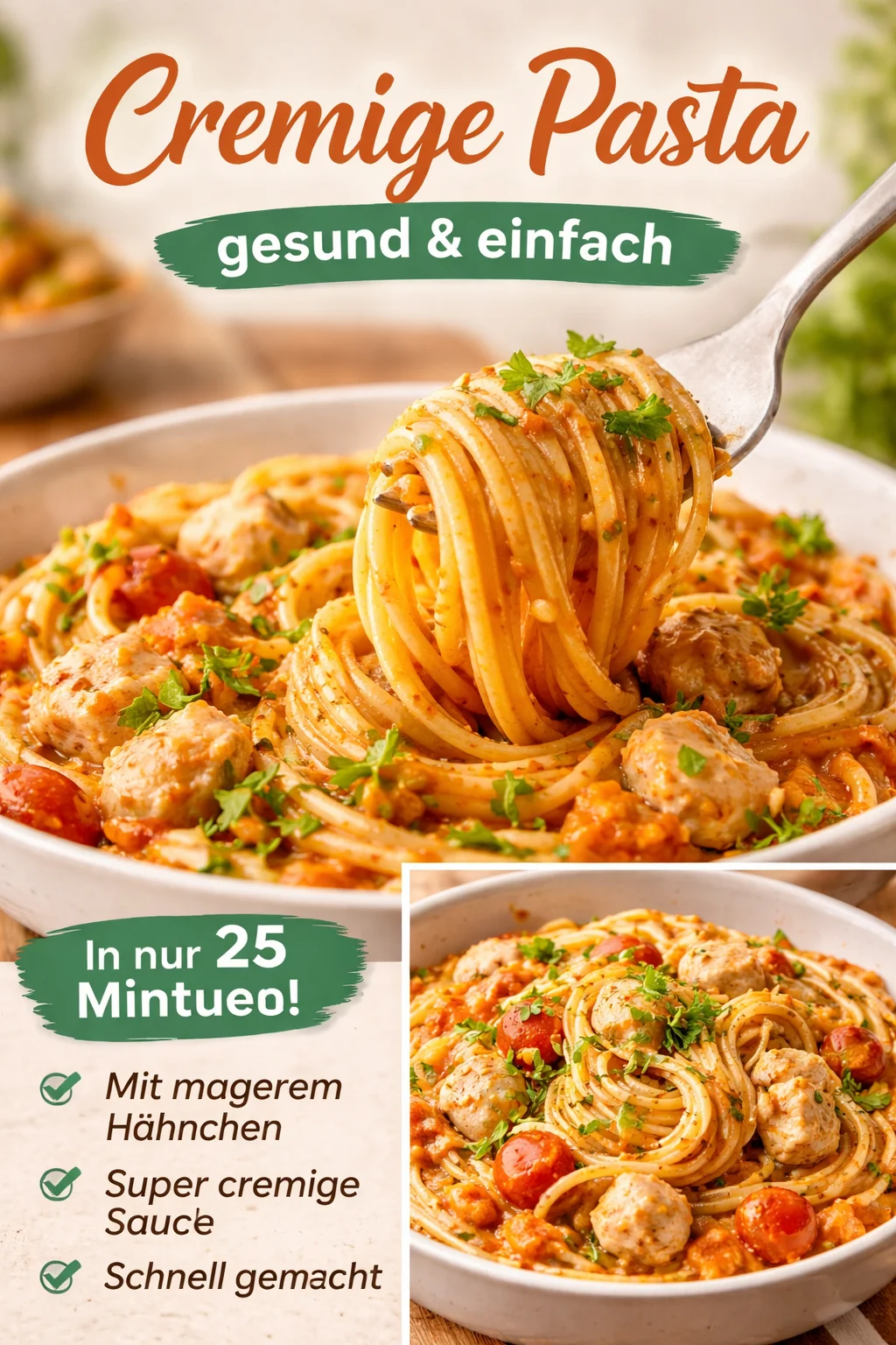 Cremige Pasta mit Gemüse-Soße