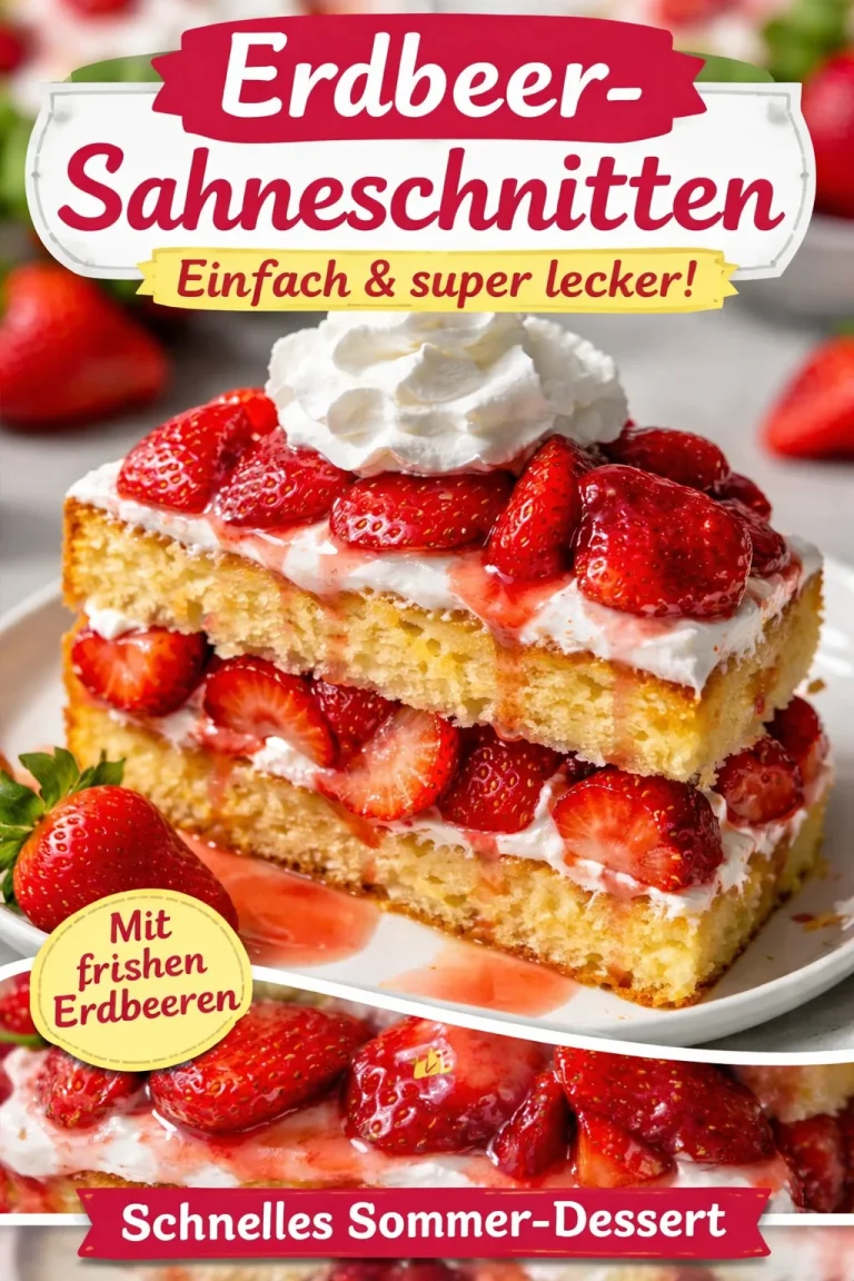 Leckere Erdbeer-Shortcake-Torte mit frischen Erdbeeren