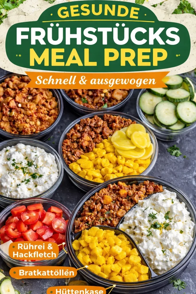 Frühstücks-Mahlzeit-Vorbereitungs-Schalen für eine schnelle und gesunde Morgenmahlzeit