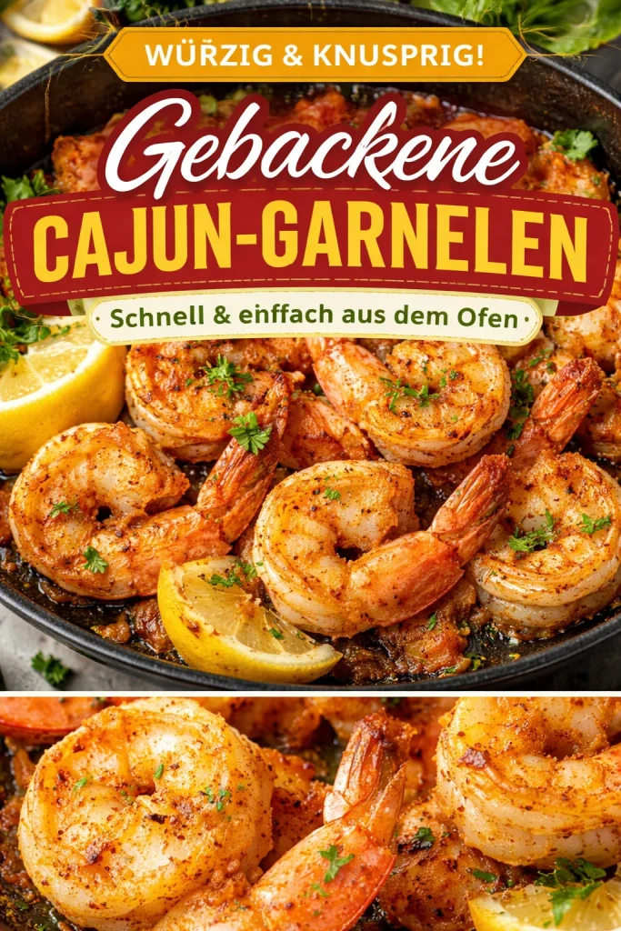 Leckere gebratene Cajun-Garnelen auf einem Teller serviert