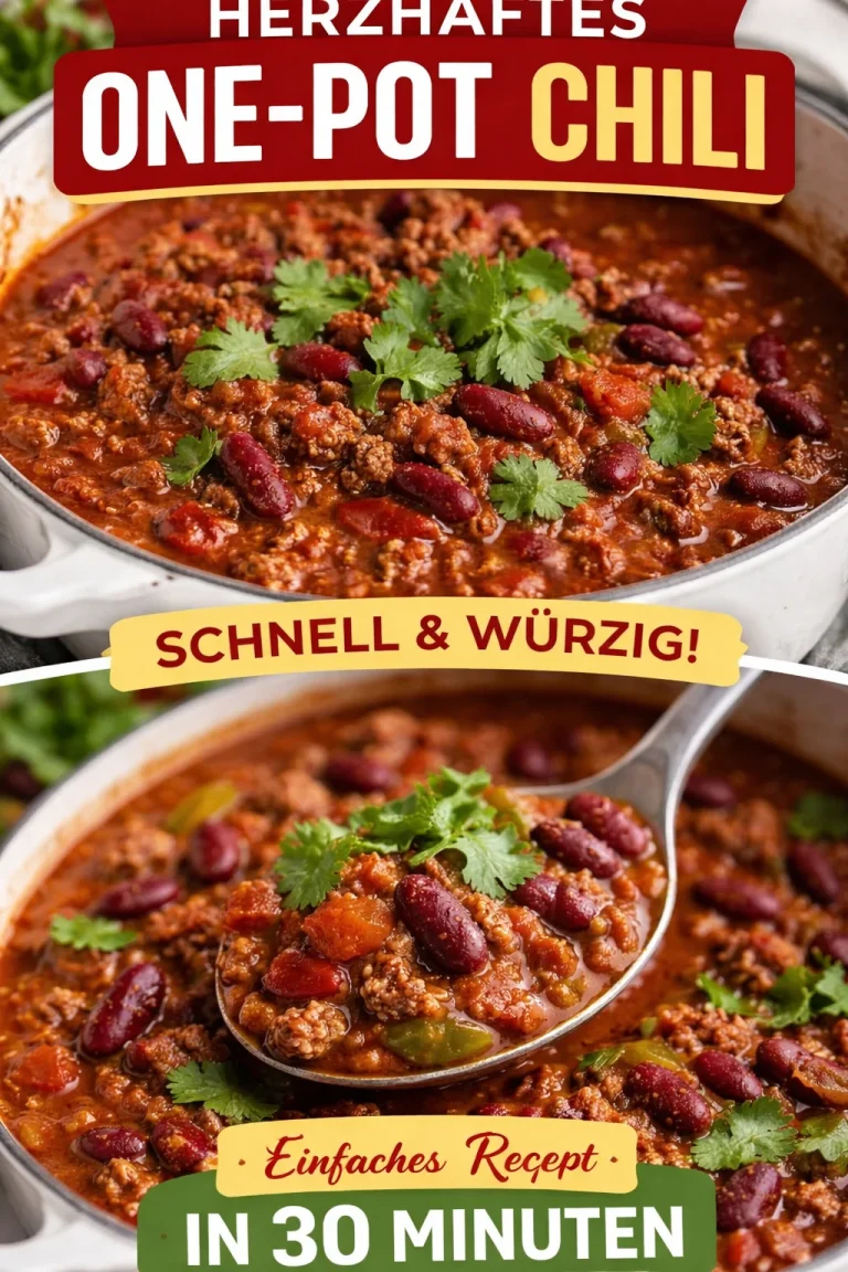 Köstliches Herd Chili mit frischen Zutaten und Gewürzen
