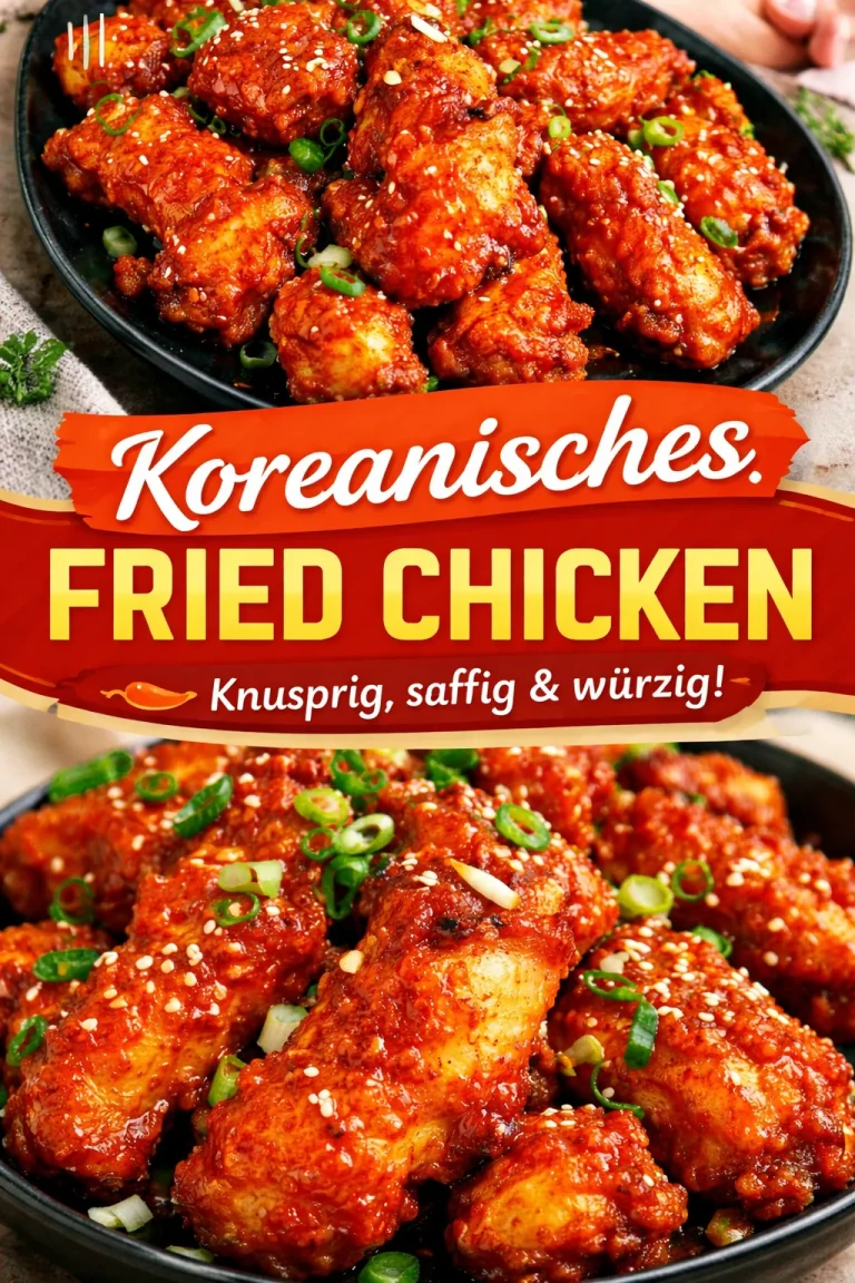 Koreanisches Hühnchen: Krispiges, würziges und süßes gebratenes Hühnchen