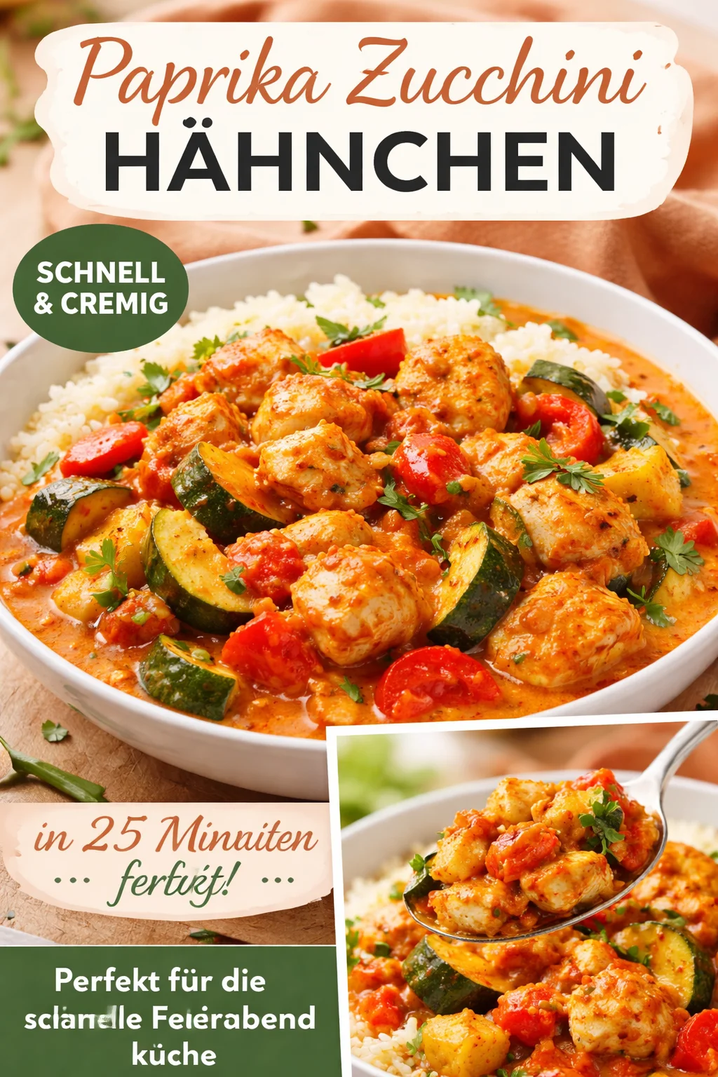 Paprika-Zucchini-Sahne-Hähnchen