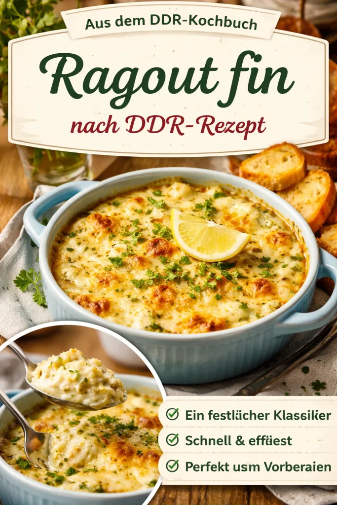 Delikates Ragout fin auf einem eleganten Teller angerichtet