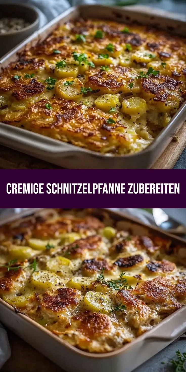 Cremige Schnitzelpfanne