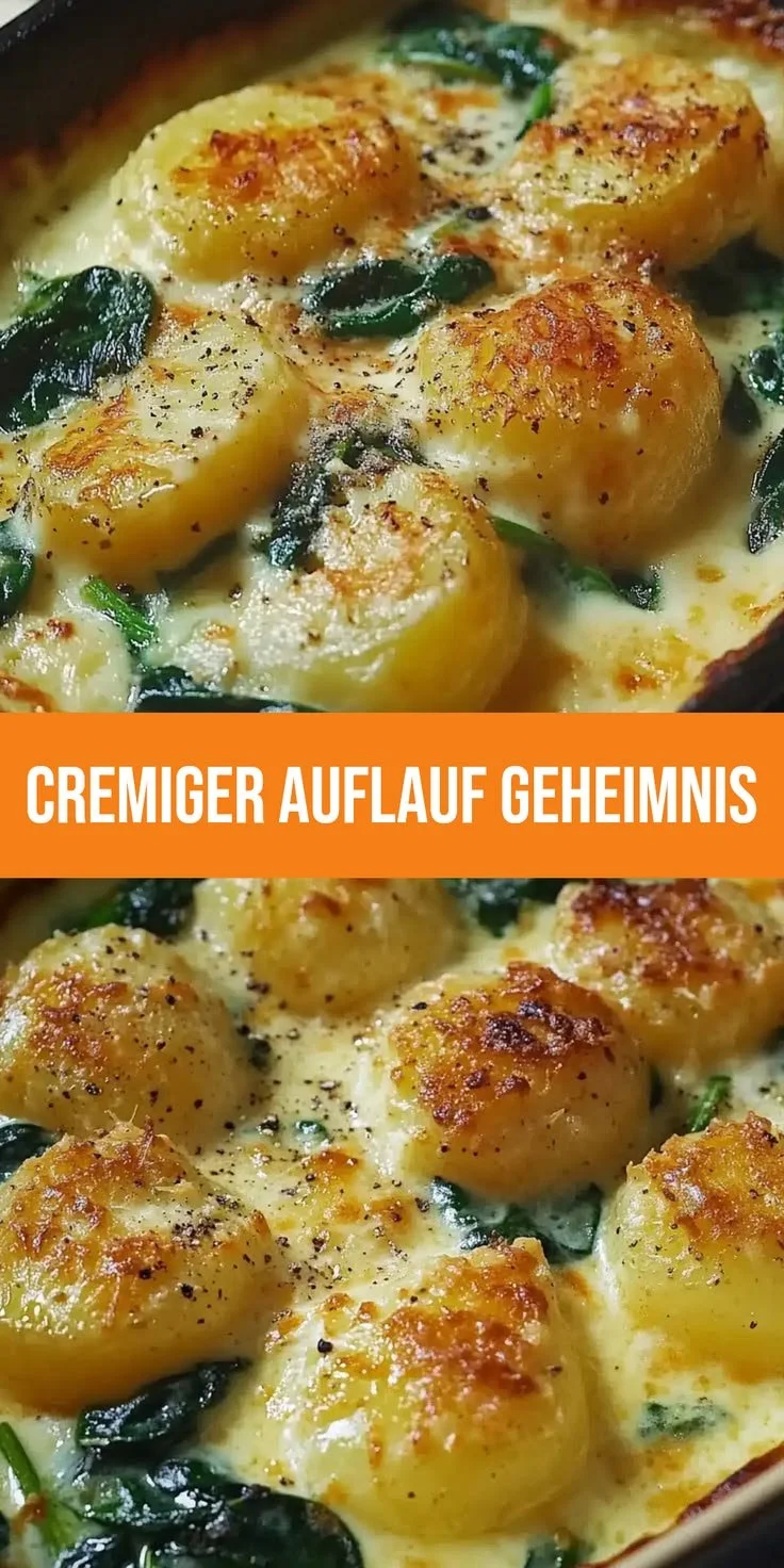 Cremiger Kartoffel Spinat Auflauf