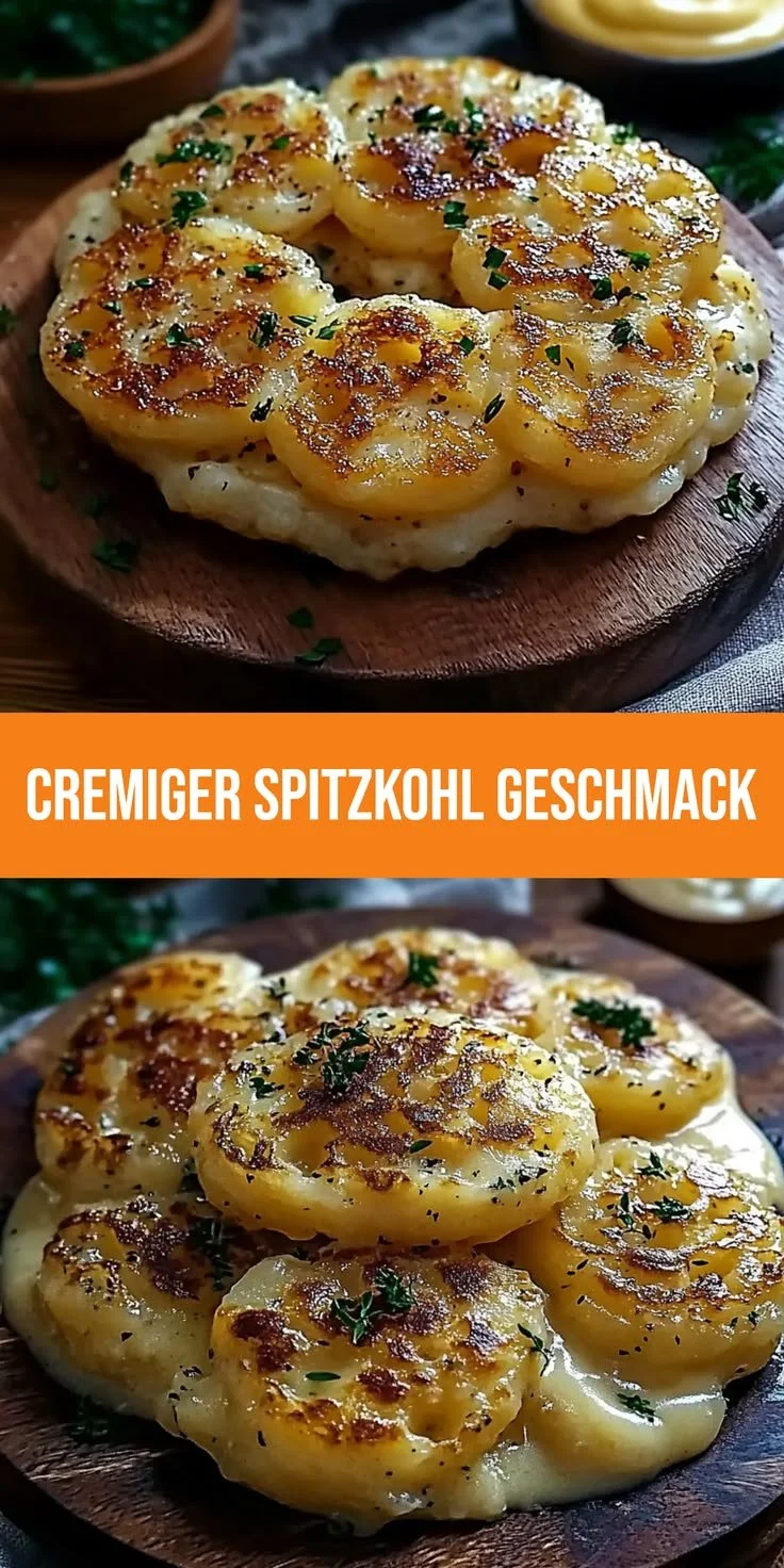 Cremiger überbackener Spitzkohl