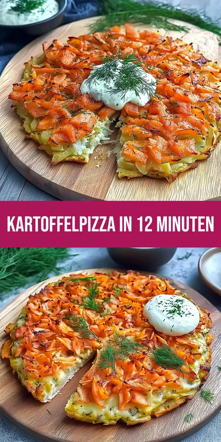 Delicious 12 Min. Genius Potato Pizza with Salmon