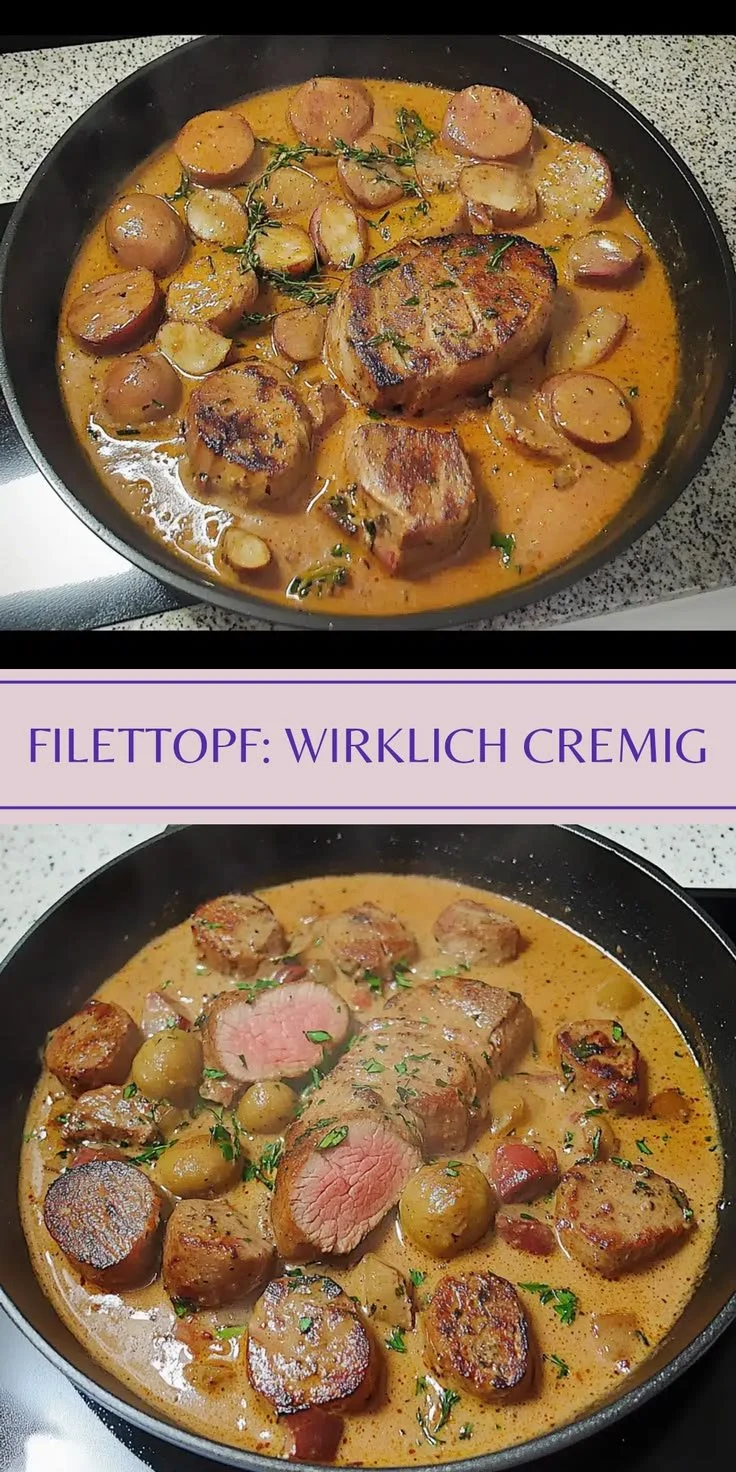 Fillet Pot mit Pilzrahmsoße
