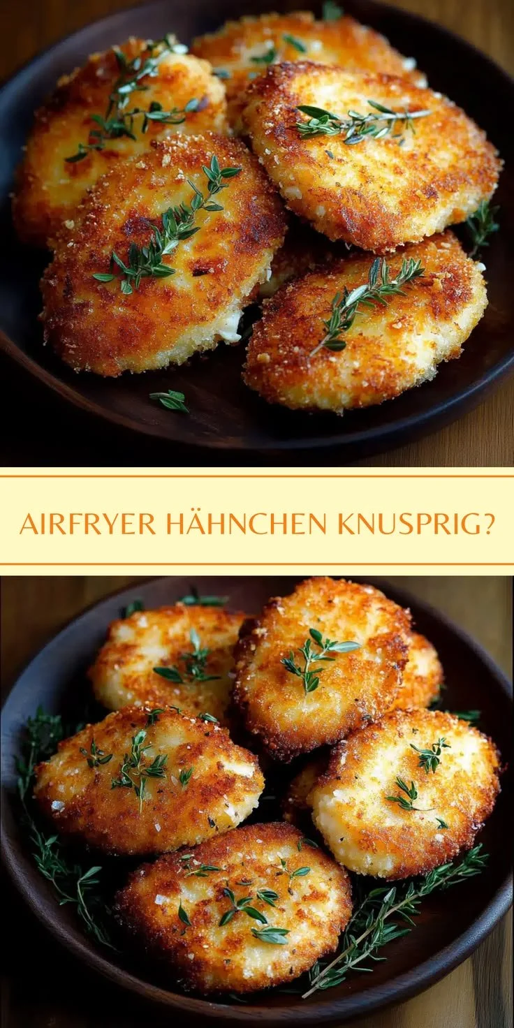 Knusprige Airfryer panierte Hähnchenbrust