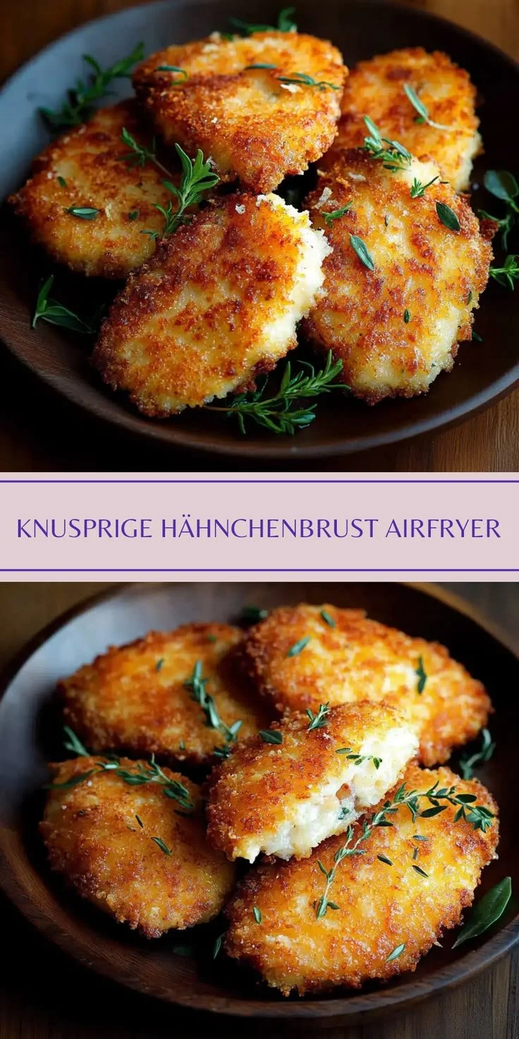 Knusprige Airfryer panierte Hähnchenbrust – unwiderstehlich lecker