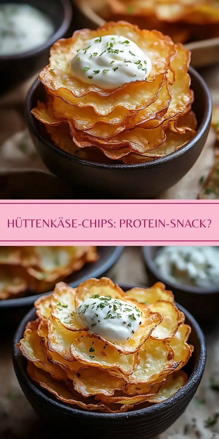 Knusprige Hüttenkäse-Chips