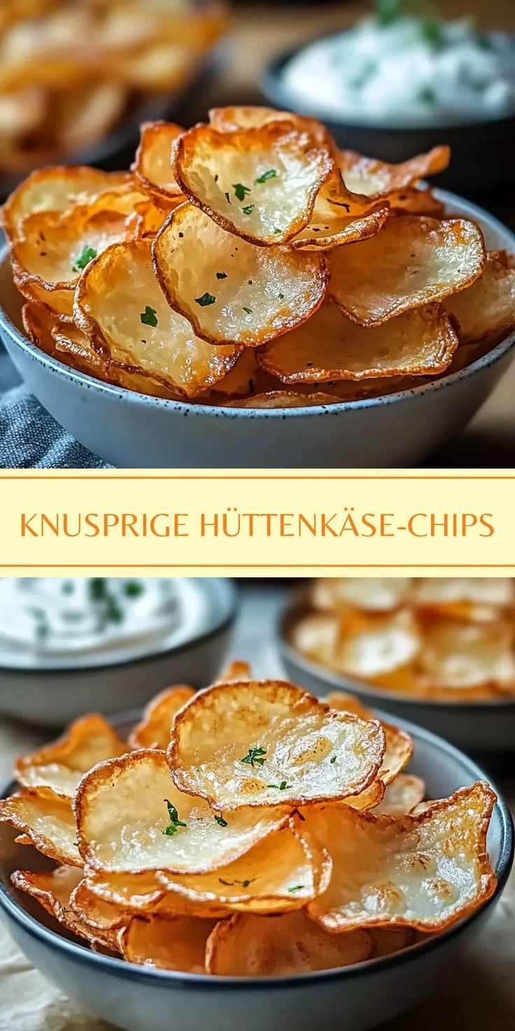 Knusprige Hüttenkäse-Chips