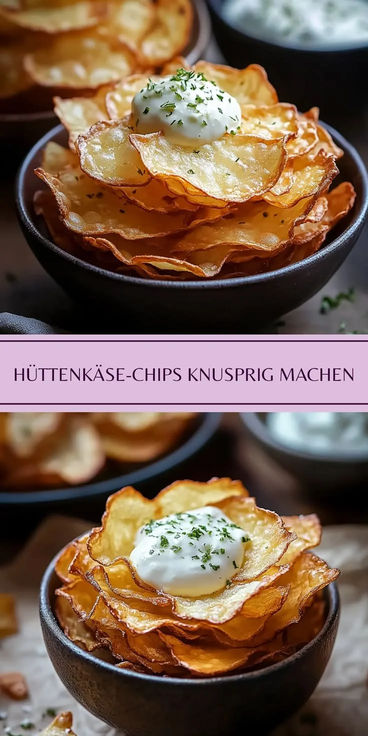 Knusprige Hüttenkäse-Chips