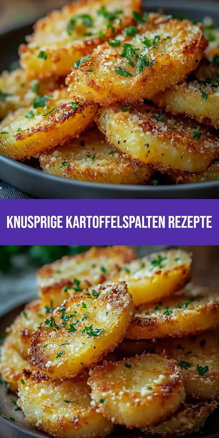 Knusprige Knoblauch-Parmesan-Kartoffelspalten